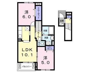 東松江駅 徒歩10分 2階の物件間取画像